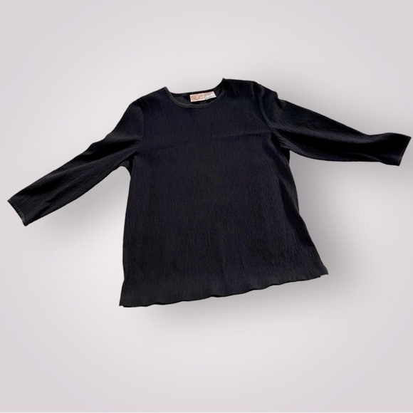 Vintage Kathie Lee Black Long Sleeve Top - Picture 13 of 16